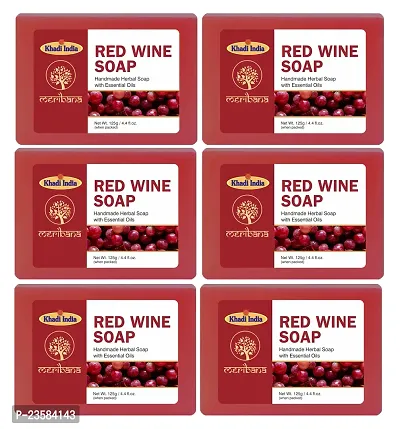 MeriBana Handmade Red Wine Bath Soap (6 x 125 g)-thumb0