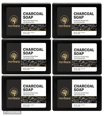 MeriBana Handmade Herbal Charcoal Soap (6 x 125 g)