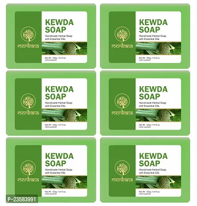 MeriBana Handmade Herbal Kewda Soap (6 x 125 g)