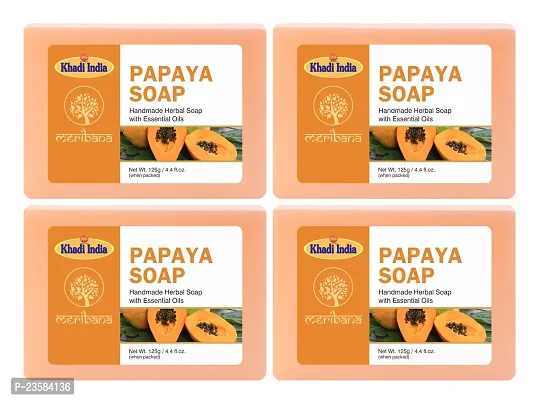 MeriBana Handmade PaPaYa Bath Soap (4 x 125 g)