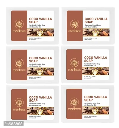 MeriBana Handmade Coco Vanilla Soap (6 x 125 g)