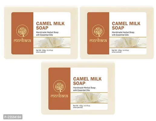 MeriBana Handmade Camel Milk Bath Soap (3 x 125 g)