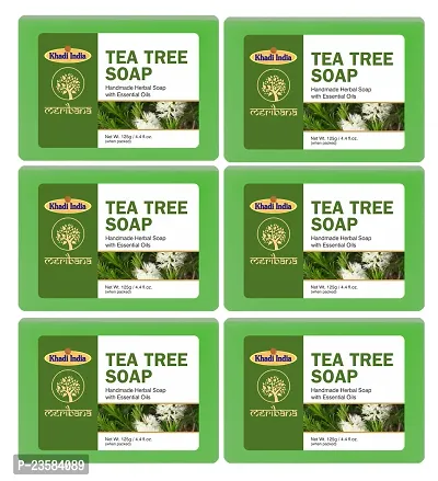 MeriBana Handmade Natural Tea Tree Bath Soap (6 x 125 g)-thumb0