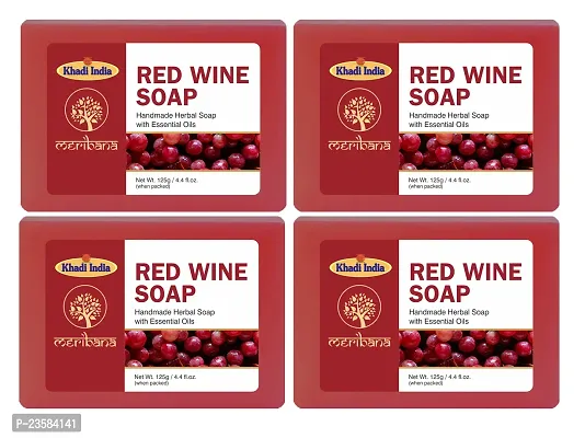 MeriBana Handmade Red Wine Bath Soap (4 x 125 g)-thumb0