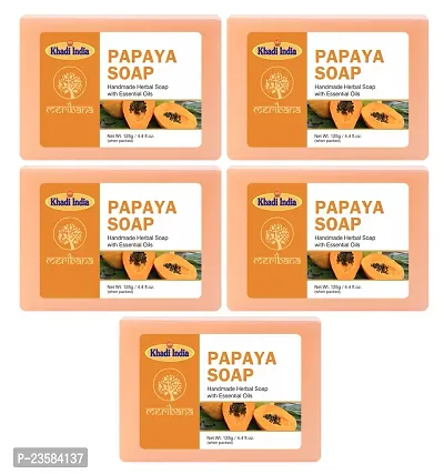 MeriBana Handmade PaPaYa Bath Soap (5 x 125 g)