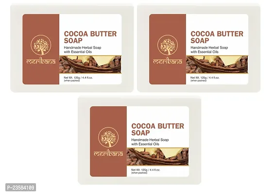 MeriBana Handmade CoCoa Butter Bath Soap (3 x 125 g)