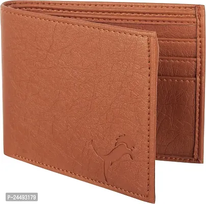 WILD EDGE Tan Bi-Fold Men's Wallet - Formal/Casual/Stylish Artificial Leather Wallet for Men - Tan Men's Two-Fold Purse (Pack of 1)-thumb4