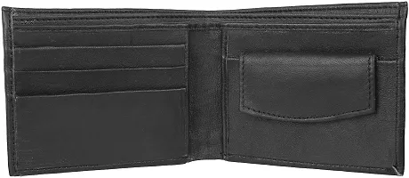 WILD EDGE Black Handcrafted Formal and Stylish Wallet -Artificial Leather Wallet for Men - Slim Bi-fold Stylish Wallet for Men -Black (Pack of 1)-thumb1