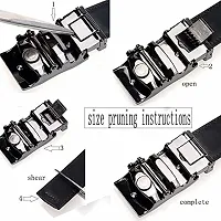 WILD EDGE Men's Black Belt, Light weight special PU Leather belt for Men, Black Belt Gift Box-thumb3