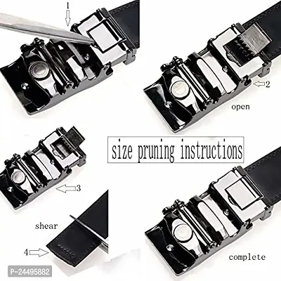 WILD EDGE Men's Black Belt, Light weight special PU Leather belt for Men, Black Belt Gift Box-thumb4