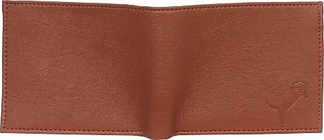 WILD EDGE Mens Bi-fold Leather Wallet | Stylish Leather Wallet for Men | Flap-Closure Solid Design Leather Wallet for Men (Brown)-thumb3