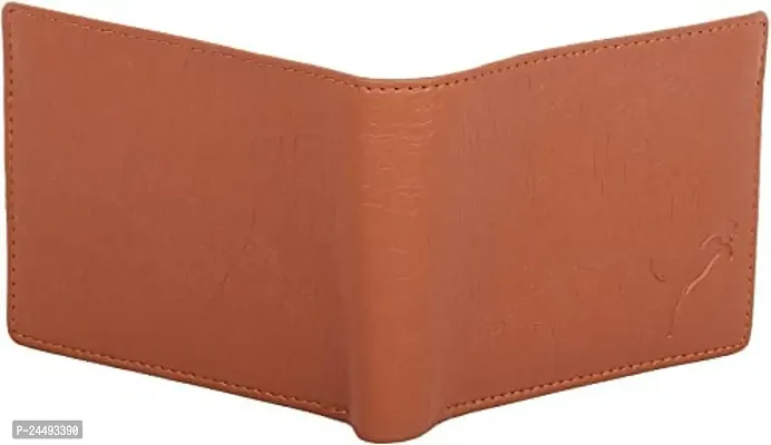 WILD EDGE Men's Wallet in Solid Design with Flap Closure Artificial Leather | Smart Men's Two-Fold/Bi-Fold Wallet (Tan)