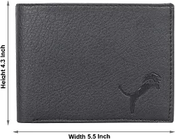 WILD EDGE Black Bi-fold Wallet for Men - Solid Black Two-Fold Artificial Leather Wallet for Men - Minimal Thin Pocket Wallet (Black)-thumb1