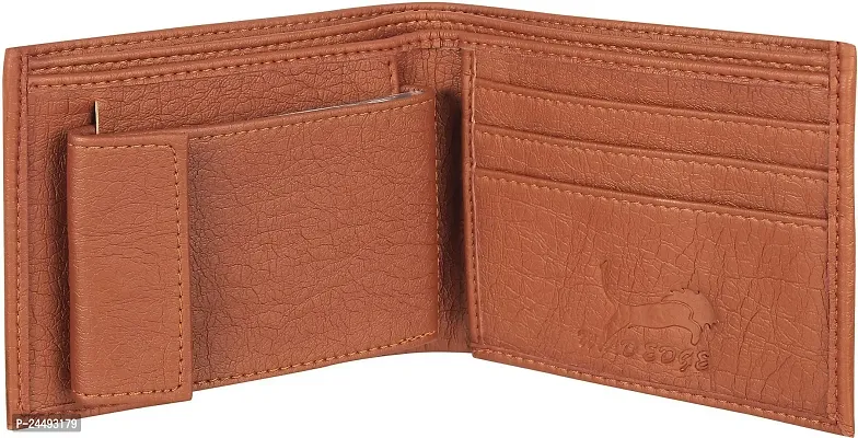 WILD EDGE Tan Bi-Fold Men's Wallet - Formal/Casual/Stylish Artificial Leather Wallet for Men - Tan Men's Two-Fold Purse (Pack of 1)-thumb0