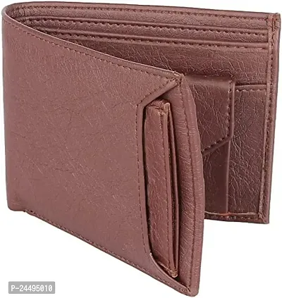 WILD EDGE Wallet for Men with ATM Card Holder - Brown Leather Wallet in Solid Design - Minimal Thin Pocket Wallet (Brown)-thumb0