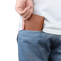 WILDEDGE Tan Synthetic Chain Album Men's Wallet-thumb4