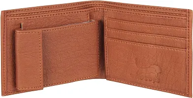 WILD EDGE Men's Stylish Wallet - Men Brown Solid and Minimal Design Two Fold Artificial Leather Wallet (Pack of 1)-thumb4