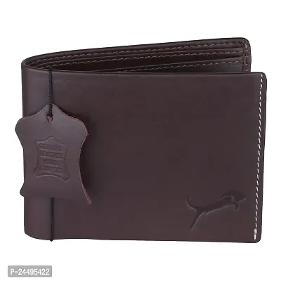 WILD EDGE Mens Brown Genuine Leather Wallet