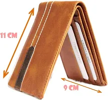 WILD EDGE Tan Men's Wallet / Card Holder - Men Tan Solid Two Fold Wallet (Pack of 1)-thumb4