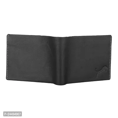 WILD EDGE Black Genuine Leather Wallet-thumb3