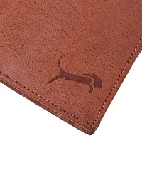 WILD EDGE Genuine Leather Brown Card Holder/Wallet with Button Closure for Men/Women - Stylish Leather Card Holder/Wallet with Currency Compartment and Card Pockets (Pack of 1)-thumb4