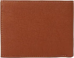 WILD EDGE Tan Men's Wallet with Brown Detachable Card Holder - Men Tan Solid Two Fold Artificial Leather Wallet (Pack of 1)-thumb2