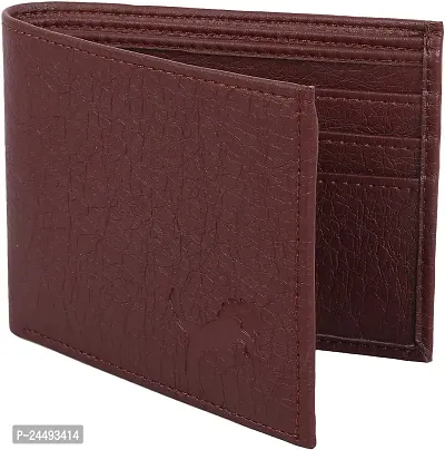 WILD EDGE Dark Brown Men's Wallet with Flap Closure and Solid Design | Smart and Formal Artificial Leather Wallet for Men-thumb0