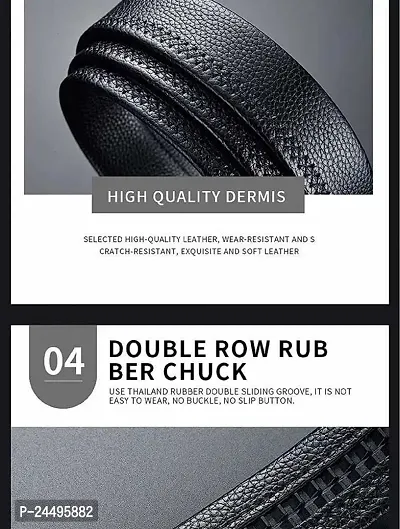 WILD EDGE Men's Black Belt, Light weight special PU Leather belt for Men, Black Belt Gift Box-thumb3