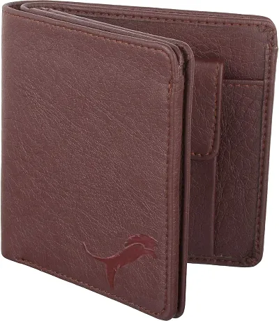 WILD EDGE Dark Tri-Fold Men's Wallet - Formal/Casual/Stylish Artificial Leather Wallet for Men - Dark Men's Three-Fold Purse