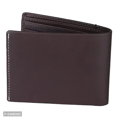 WILD EDGE Mens Brown Genuine Leather Wallet-thumb5