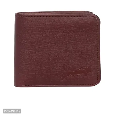 WILD EDGE Wallet for Men - Dark Brown Artificial Leather Wallet in Solid Design - Minimal Thin Pocket Wallet (Dark Brown)