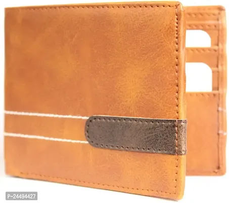 WILD EDGE Tan Men's Wallet / Card Holder - Men Tan Solid Two Fold Wallet (Pack of 1)