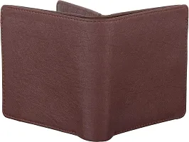 WILD EDGE Dark Brown Tri-Fold Men's Wallet - Formal/Casual/Stylish Artificial Leather Wallet for Men - Dark Brown Men's Three-Fold Purse-thumb1