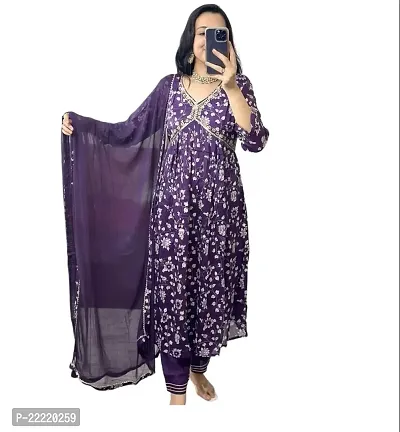 Stylish Women Rayon Kurta, Bottom With Dupatta