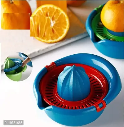 Laxvila India Heavy Duty Hand Press Manual Fruit juicer Orange Squeezer Bowl for Citrus Lemon Orange Mausambi Strainer with Easy Pour Spout Lock It Juicer maker Hand Rotation Mosambi Press juice mixer