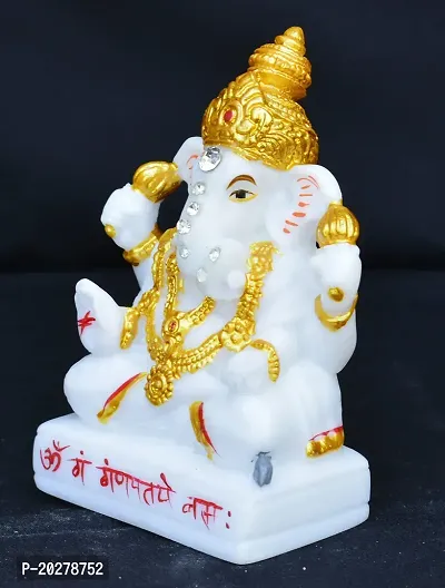 Benares Souvenirs Marble Dust Lord Ganesha Car Dashboard Size -8X5X3 Cm Weight- 107 Grams-thumb3