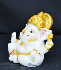 Benares Souvenirs Marble Dust Lord Ganesha Car Dashboard Size -7X3X5 Cm Weight- 116 Grams-thumb2