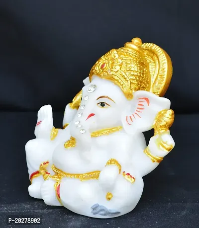 Benares Souvenirs Marble Dust Lord Ganesha Car Dashboard Size -7X3X5 Cm Weight- 116 Grams-thumb3