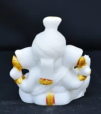 Benares Souvenirs Marble Dust Lord Ganesha Car Dashboard Size -8X6X3 Cm Weight- 116 Grams-thumb3