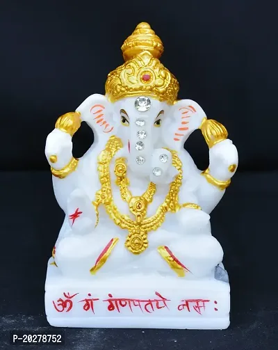 Benares Souvenirs Marble Dust Lord Ganesha Car Dashboard Size -8X5X3 Cm Weight- 107 Grams