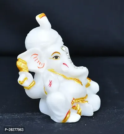 Benares Souvenirs Marble Dust Lord Ganesha Car Dashboard Size -8X6X3 Cm Weight- 116 Grams-thumb2