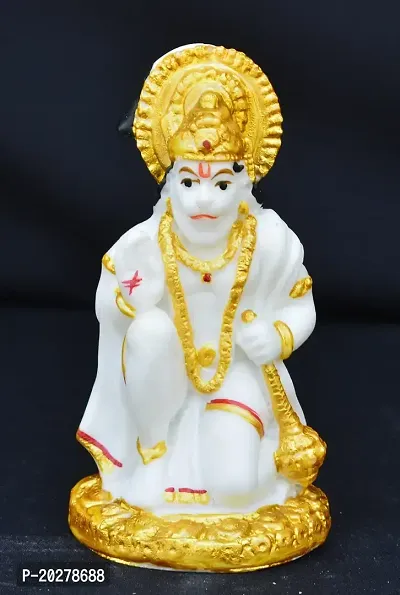 Benares Souvenirs Marble Dust Lord Hanuman Car Dashboard Size -9X4X4 Cm Weight- 97 Grams