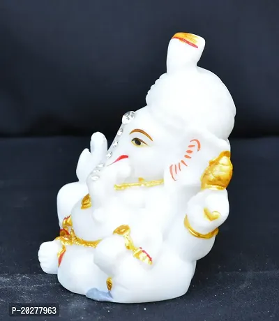 Benares Souvenirs Marble Dust Lord Ganesha Car Dashboard Size -8X6X3 Cm Weight- 116 Grams-thumb3