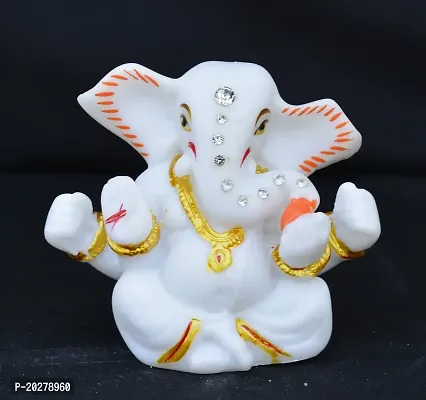 Benares Souvenirs Marble Dust Lord Ganesha Car Dashboard Size -7X4X3 Cm Weight- 139 Grams