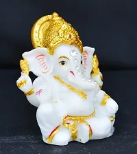 Benares Souvenirs Marble Dust Lord Ganesha Car Dashboard Size -7X3X5 Cm Weight- 116 Grams-thumb1