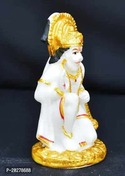 Benares Souvenirs Marble Dust Lord Hanuman Car Dashboard Size -9X4X4 Cm Weight- 97 Grams-thumb3