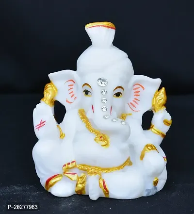 Benares Souvenirs Marble Dust Lord Ganesha Car Dashboard Size -8X6X3 Cm Weight- 116 Grams