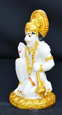 Benares Souvenirs Marble Dust Lord Hanuman Car Dashboard Size -9X4X4 Cm Weight- 97 Grams-thumb1