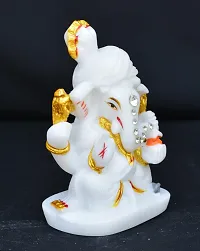 Benares Souvenirs Marble Dust Lord Ganesha Car Dashboard Size -8X4X3 Cm Weight- 110 Grams-thumb1