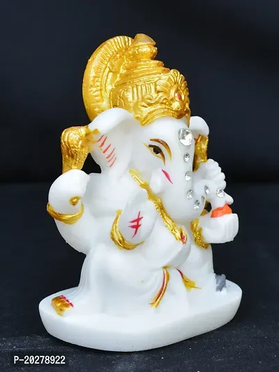 Benares Souvenirs Marble Dust Lord Ganesha Car Dashboard Size -7.5X5X3 Cm Weight- 109 Grams-thumb3